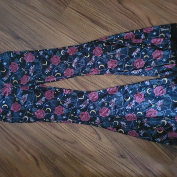 Killstar Pants - KillStar velvet Bellbottoms size S